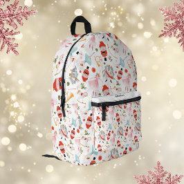 Christmas Watercolor Nutcracker Individuelle Name Bedruckter Rucksack