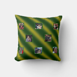 Christmas Wavy Muster Gold & Green 8 Fotos Kissen