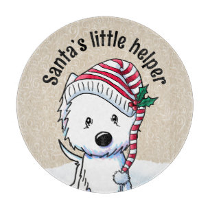 Christmas Westie Schneidebrett