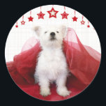 Christmas Westie Stars Stickers<br><div class="desc">Ein niedlicher Weg, um Weihnachtsgeschenke und Weihnachtskarten ein wenig feierlichen Spaß zu bereiten.</div>