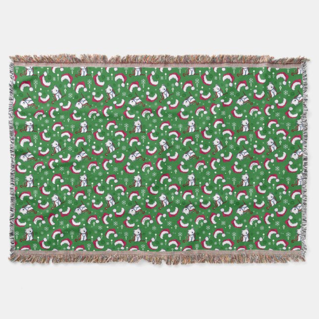 Christmas Westie Throw Blanket Decke (Vorderseite)