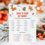 Christmas What is your Elf Name Game Feiertagskarte<br><div class="desc">Discover your holiday alter ego with our What Is Your Elf Name Printable Game! A playful and funny activity to spark Christmas laughs.

76SE C</div>