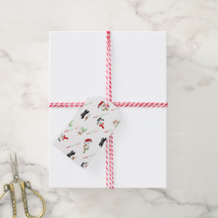 Christmas Whimsical Snowman Pattern Geschenkanhänger