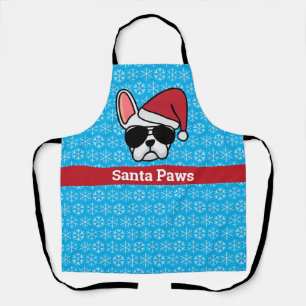 Christmas White French Bulldog Schürze