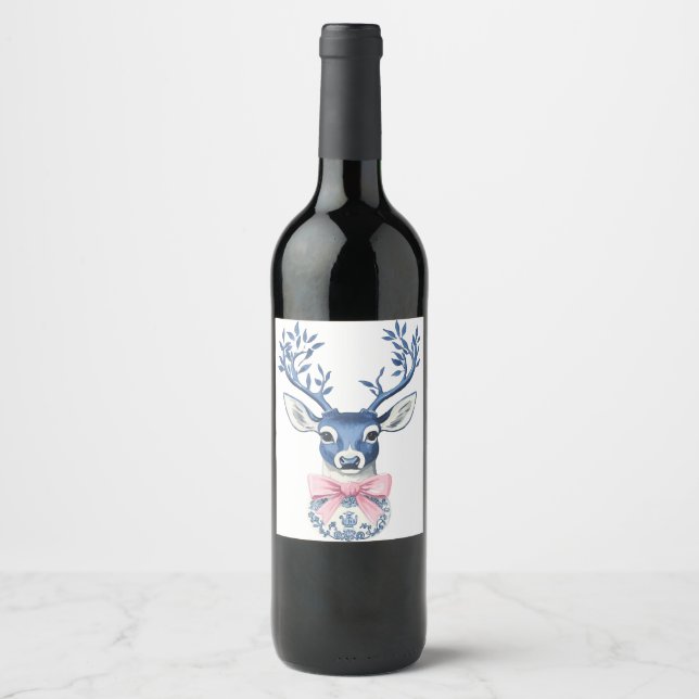 Christmas Wine Bottle Label Weinetikett (Vorderseite)