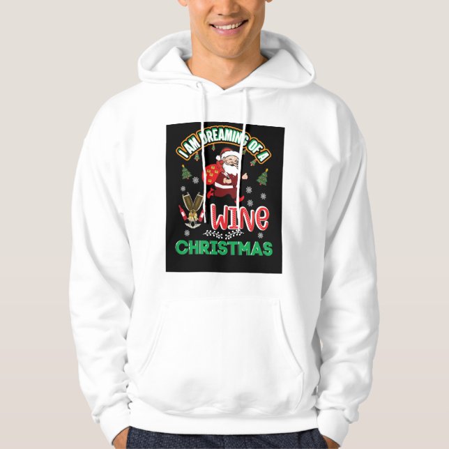 Christmas Wine Hoodie (Vorderseite)