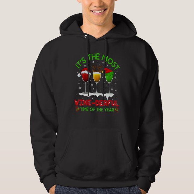 Christmas Wine  Xmas Alcohol Pajama PJ Tops For Wo (Vorderseite)