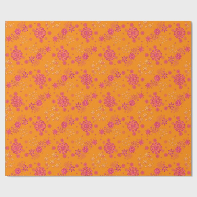 Christmas Winter Hanukkah Snowflake design  Geschenkpapier (Flach)