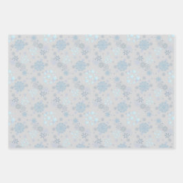 Christmas Winter Hanukkah Snowflake design Geschenkpapier Set