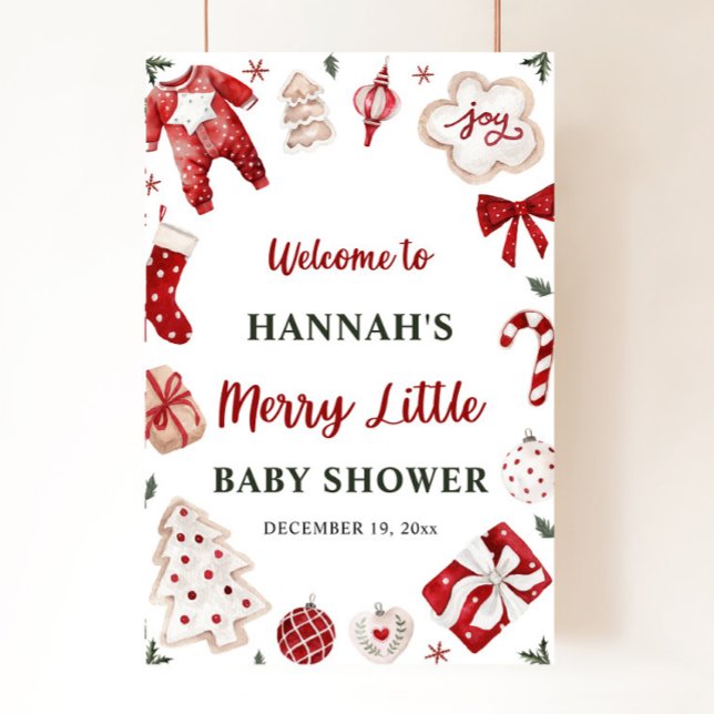 Christmas Winter Merry Little Baby Dusche Willkomm Poster (Von Creator hochgeladen)
