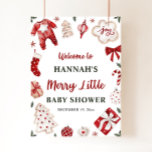 Christmas Winter Merry Little Baby Dusche Willkomm Poster<br><div class="desc">Weihnachten Winter Merry Little Baby Dusche Willkommenspender</div>