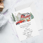 Christmas Winter Snow Barn Country Wedding  Einladung<br><div class="desc">This design may be personalized in the area provided by changing the photo and/or text. Or it can be customized by clicking Personalize this Template and then choosing the click to customize further option and delete or change the color of the background, add text, change the text color or style,...</div>