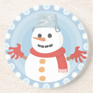 CHRISTMAS WINTER SNOWMAN GETRÄNKEUNTERSETZER