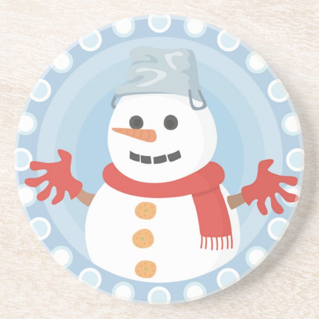 CHRISTMAS WINTER SNOWMAN GETRÄNKEUNTERSETZER (Vorne)