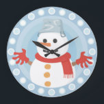 CHRISTMAS WINTER SNOWMAN GROßE WANDUHR<br><div class="desc">CHRISTMAS WINTER SNOWMAN</div>