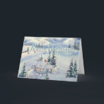 CHRISTMAS WINTER SZENE VON SHARON SHARPE FEIERTAGSKARTE<br><div class="desc">CHRISTMAS WINTER SCENE aus einer originalen Wasserfarbe von SHARON SHARPE</div>