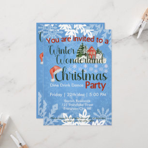 Christmas Winter Wonderland Corporate Party Einladung
