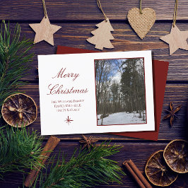 Christmas Winter Woods Holiday Card Feiertagskarte