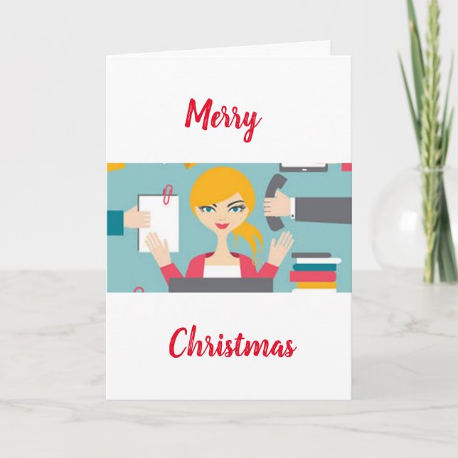 CHRISTMAS WISHER **FRAUENARBEITNEHMER" KARTE (Vorderseite)