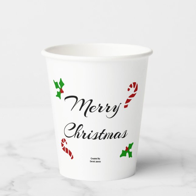 Christmas Wishes Paper Cups Pappbecher (Vorderseite)