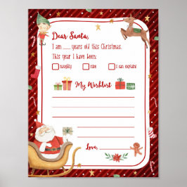 Christmas Wishlist Letter Poster