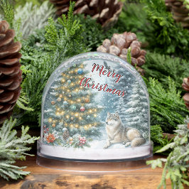 Christmas Wolf Winter Snow Globe Schneekugeln