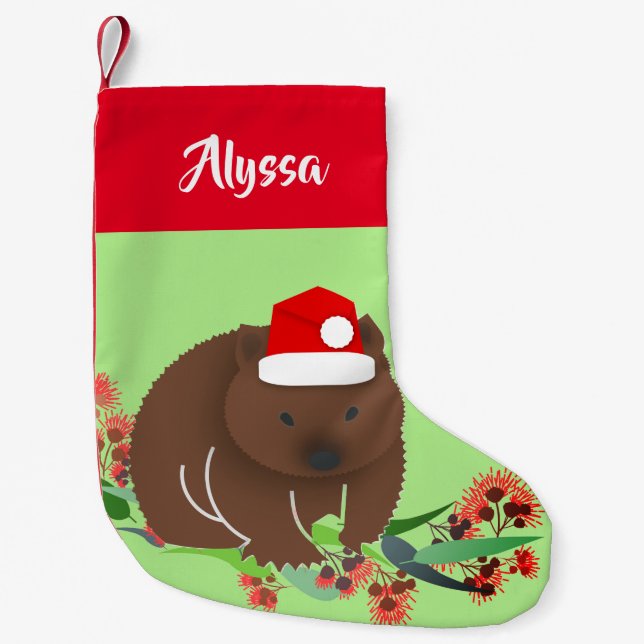 Christmas Wombat Kleiner Weihnachtsstrumpf (Vorderseite)