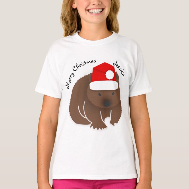 Christmas Wombat T-Shirt (Vorderseite)