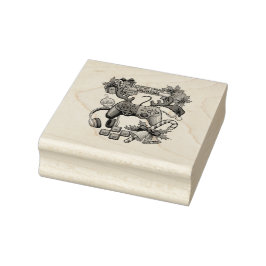 Christmas Wood Art Stamp Gummistempel