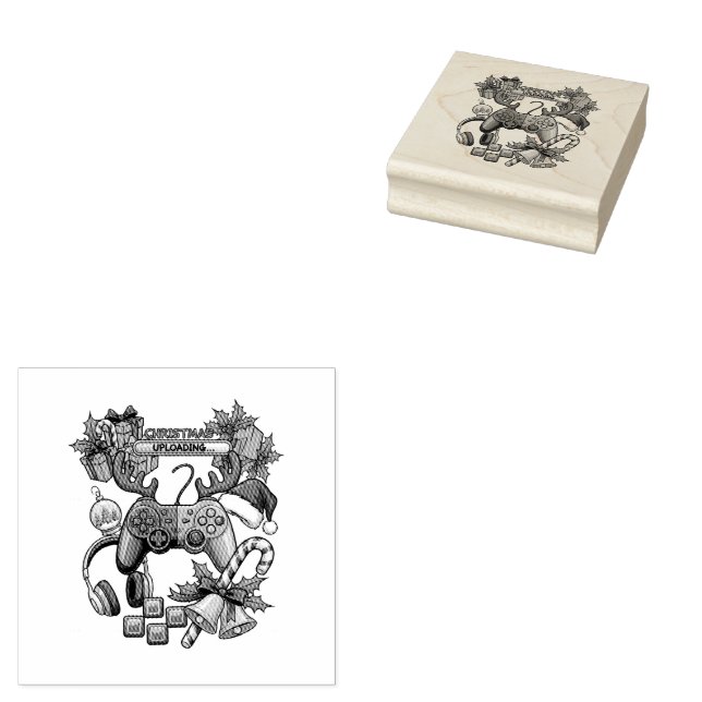Christmas Wood Art Stamp Gummistempel (Stempel)