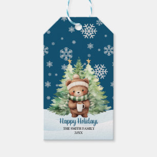 CHRISTMAS WOODLAND BEAR GESCHENKANHÄNGER