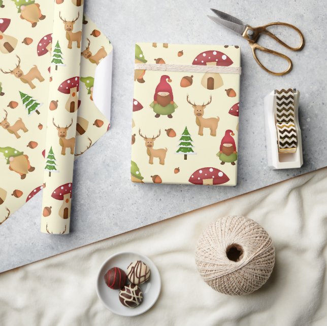 Christmas Woodland Gnome | Urlaub Geschenkpapier (Kunsthandwerk)