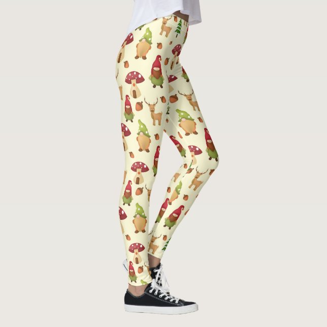 Christmas Woodland Gnome | Urlaub Leggings (Rechts)