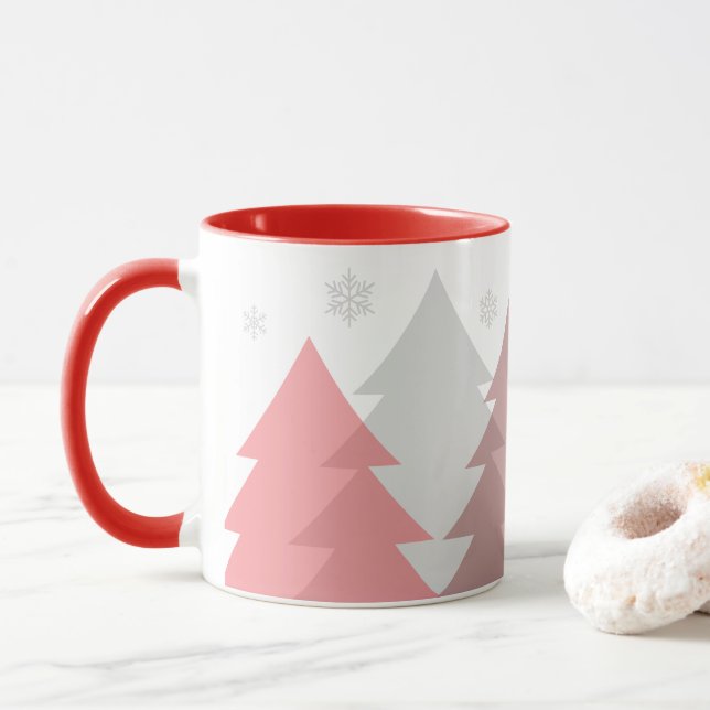 Christmas Woodlands Coffee Mug Tasse (Mit Donut)