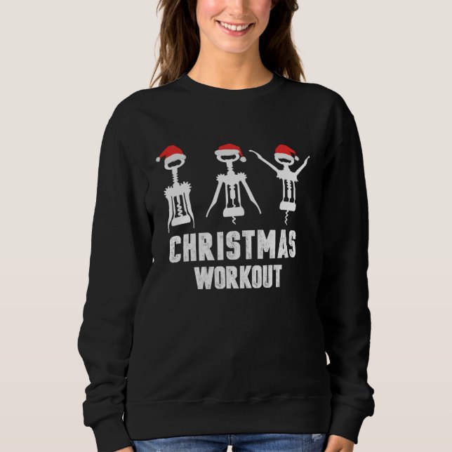 Christmas workout  wine sweatshirt (Vorderseite)
