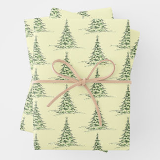 Christmas Wrapping Paper Flat Sheet Set of 3 Geschenkpapier Set