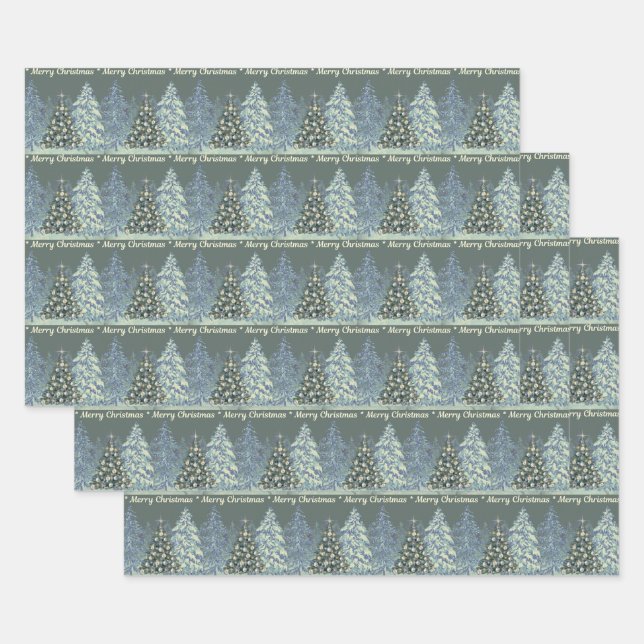 Christmas Wrapping Paper -Forest in Winter Geschenkpapier Set (Set)