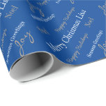 Christmas Wrapping Paper Individuelle Name Merry C Geschenkpapier<br><div class="desc">Dieses Geschenkpapier mit einem soliden Farbhintergrund hat Urlaubswünsche mit der Phrase "Frohe Weihnachtslilie" für Sie zusammengestellt,  damit Sie Ihre Wahl des Namens in ihr anpassen können. Passen Sie weiter an,  wenn Sie möchten oder kaufen,  wie es ist.</div>