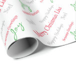 Christmas Wrapping Paper Individuelle Name Merry C Geschenkpapier<br><div class="desc">Dieses Geschenkpapier mit einem soliden Farbhintergrund hat Urlaubswünsche mit der Phrase "Frohe Weihnachtslilie" für Sie zusammengestellt,  damit Sie Ihre Wahl des Namens in ihr anpassen können. Passen Sie weiter an,  wenn Sie möchten oder kaufen,  wie es ist.</div>
