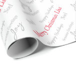 Christmas Wrapping Paper Individuelle Name Merry C Geschenkpapier<br><div class="desc">Dieses Geschenkpapier mit einem soliden Farbhintergrund hat Urlaubswünsche mit der Phrase "Frohe Weihnachtslilie" für Sie zusammengestellt,  damit Sie Ihre Wahl des Namens in ihr anpassen können. Passen Sie weiter an,  wenn Sie möchten oder kaufen,  wie es ist.</div>