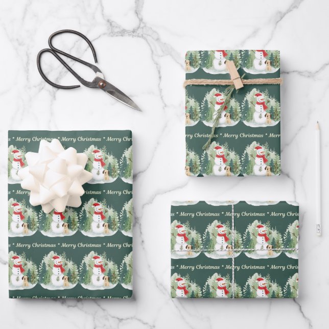Christmas Wrapping Paper - Snowman  Geschenkpapier Set (Vorderseite)