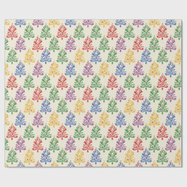 Christmas Wrapping Paper With Xmas Tree Theme Geschenkpapier