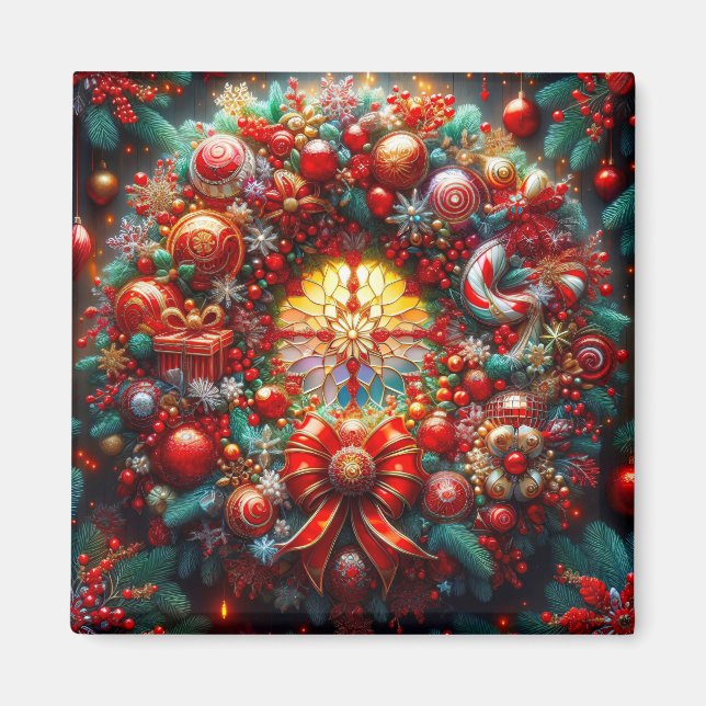 Christmas Wreath Magnet (Vorne)