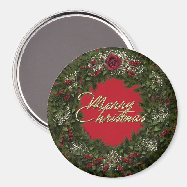 Christmas Wreath Magnet (Recto/Verso)