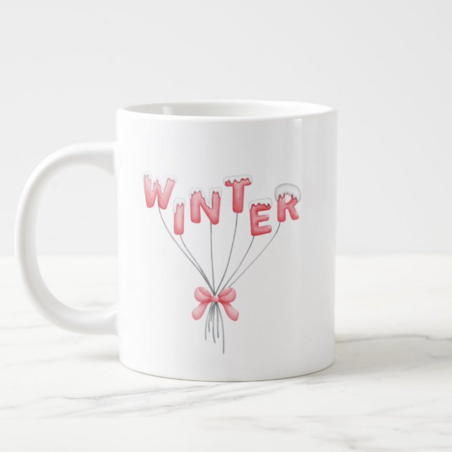Christmas Wreath Mug – Festive Holiday Cocoa & Cof Jumbo-Tasse (Links)