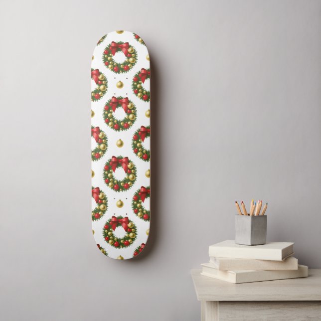 Christmas Wreaths Skateboard (Wandkunst)