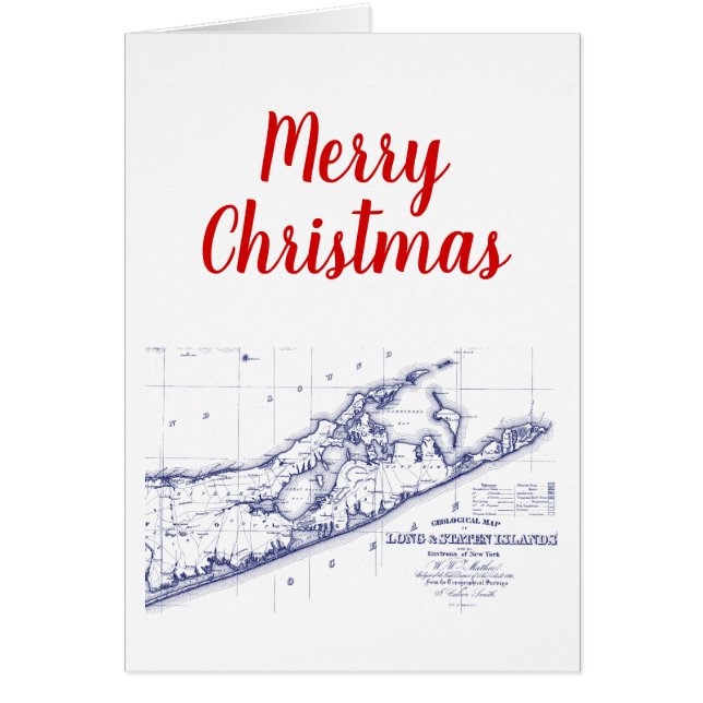 Christmas Xmas Long Island The Hamptons Map VC (Vorne)