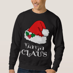 Christmas Yaya Claus Matching Pajama Weihnachtsman Sweatshirt