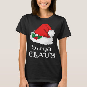 Christmas Yaya Claus Matching Pajama Weihnachtsman T-Shirt