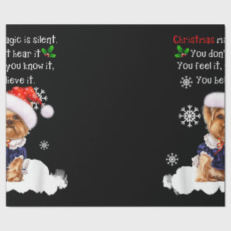 Christmas Yorkshire Terrier Funny Yorkie Puppy Geschenkpapier